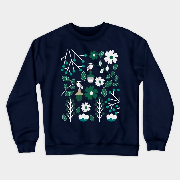 Fresh botany with cute birds Crewneck Sweatshirt by CocoDes